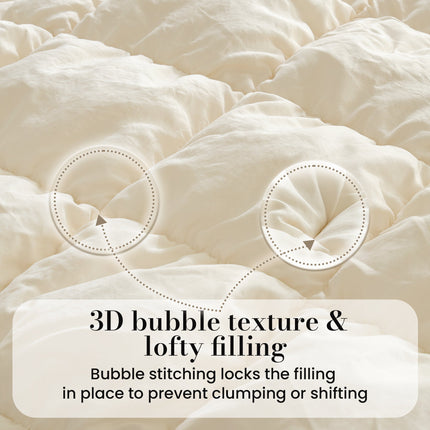 Cozy Bliss | King Comforter Set with 3D Bubble Texture | Soft & Lightweight for Year-Round Comfort 5