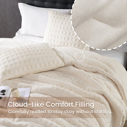 Cozy Bliss | King Comforter Set with Reversible Design & Soft Waffle Texture | Luxurious Bedding for Cold Weather 4