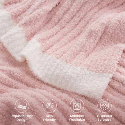 Cozy Bliss | Soft Ribbed Throw Blanket with Vertical Stripe Pattern | Lightweight Comfort for Modern Living 6