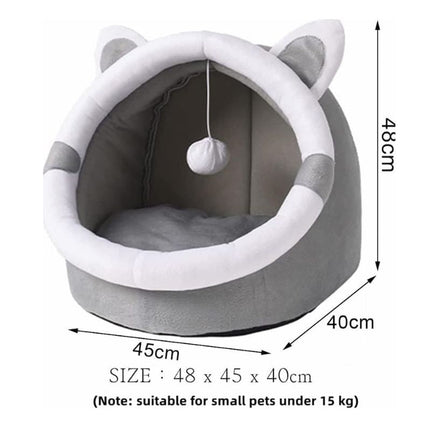 Cozy Cat Cave Bed with Removable Cushion & Play Ball | Safe Sanctuary for Cats 5