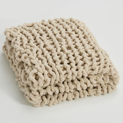 Cozy Chenille Chunky Knit Blanket Throw with Hand-Knotted Design for Ultimate Comfort 4
