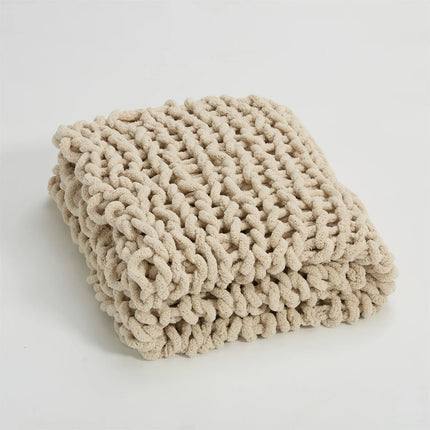 Cozy Chenille Chunky Knit Blanket Throw with Hand-Knotted Design for Ultimate Comfort 5