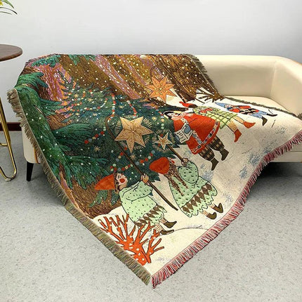 Cozy Christmas Blanket with Nutcracker & Stars Pattern | Soft Fleece for Warmth and Comfort 2