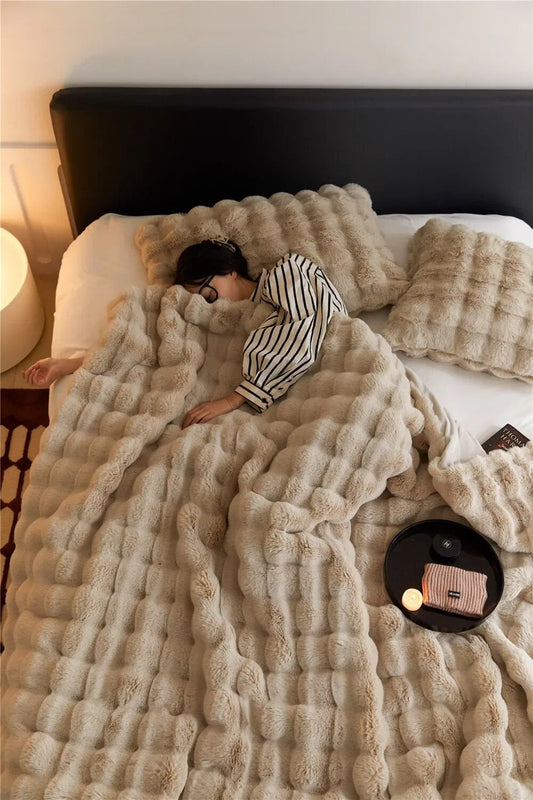 Cozy Collection | Fleece Blanket with Reversible Plush & Smooth Textures | Year-Round Comfort for All Seasons 0