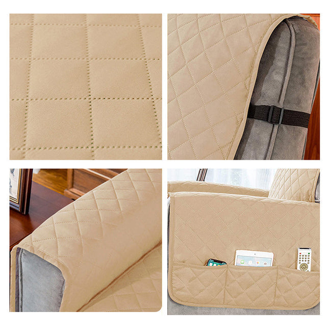Cozy Collection | Recliner Chair Cover with Pockets & Quilted Fleece | Large Slipcovers for Ultimate Comfort 1