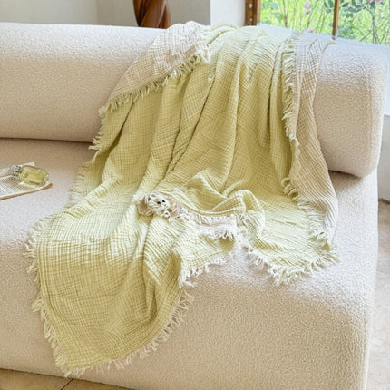 Cozy Collection | Soft Muslin Cotton Gauze Blanket with Fringed Edges | Lightweight Comfort for Year-Round Use 2