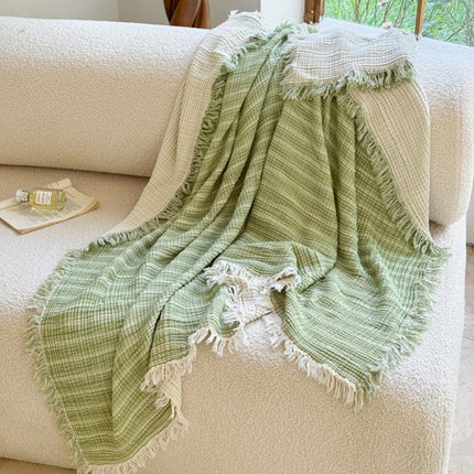 Cozy Collection | Soft Muslin Cotton Gauze Blanket with Fringed Edges | Lightweight Comfort for Year-Round Use 7