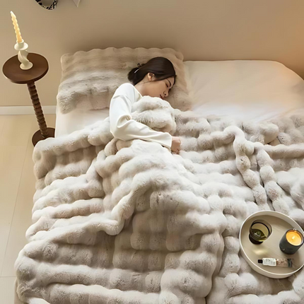Cozy Collection | Throw Blanket with Double-Sided Faux Fur & Fleece | Ultimate Warmth for Year-Round Comfort 2