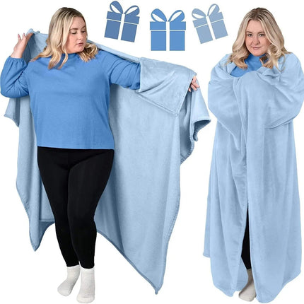 Cozy Collection | Wearable Blanket Hoodie with Soft Flannel Design | Comfy Layer for Home and Travel 10