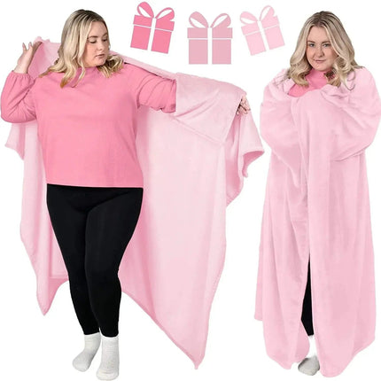 Cozy Collection | Wearable Blanket Hoodie with Soft Flannel Design | Comfy Layer for Home and Travel 12