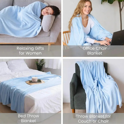 Cozy Collection | Wearable Blanket Hoodie with Soft Flannel Design | Comfy Layer for Home and Travel 3