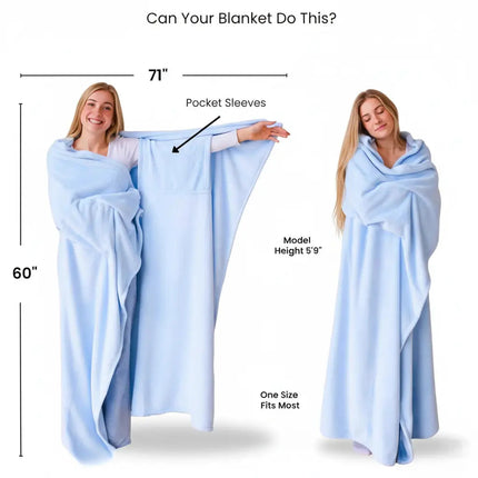 Cozy Collection | Wearable Blanket Hoodie with Soft Flannel Design | Comfy Layer for Home and Travel 4
