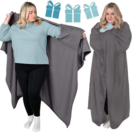 Cozy Collection | Wearable Blanket Hoodie with Soft Flannel Design | Comfy Layer for Home and Travel 8