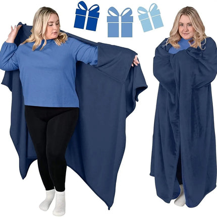 Cozy Collection | Wearable Blanket Hoodie with Soft Flannel Design | Comfy Layer for Home and Travel 9