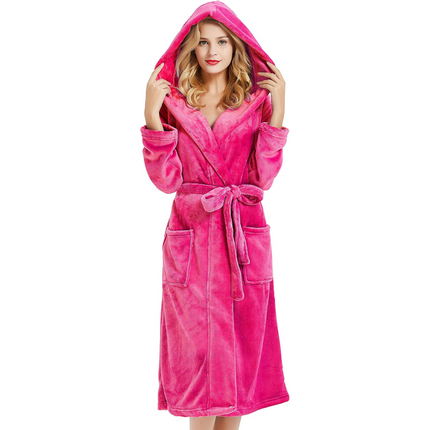 Cozy Collection | Women's Fleece Bathrobe with Hood & Pockets | Ultimate Warmth for Relaxation 3