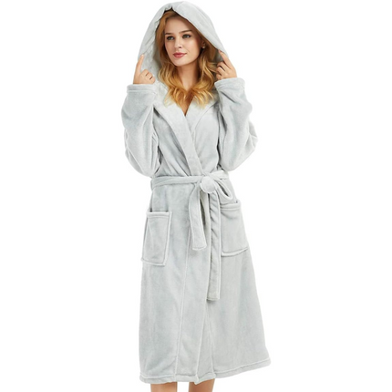 Cozy Collection | Women's Fleece Bathrobe with Hood & Pockets | Ultimate Warmth for Relaxation 4