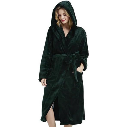 Cozy Collection | Women's Fleece Bathrobe with Hood & Pockets | Ultimate Warmth for Relaxation 7