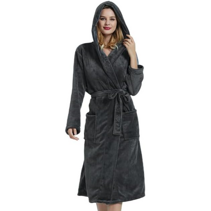 Cozy Collection | Women's Fleece Bathrobe with Hood & Pockets | Ultimate Warmth for Relaxation 8