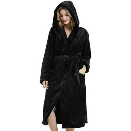 Cozy Collection | Women's Fleece Bathrobe with Hood & Pockets | Ultimate Warmth for Relaxation 9
