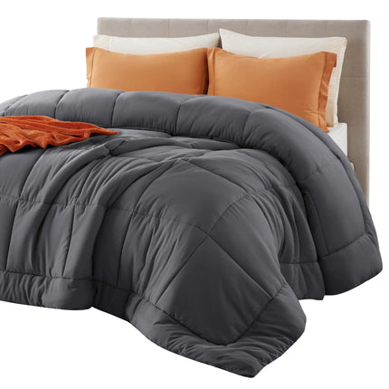 Cozy Comfort | Down Alternative Comforter with Box Stitch Design | Lightweight Bedding for Year-Round Comfort 0