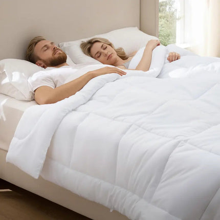 Cozy Comfort | Down Alternative Comforter with Box Stitch Design | Lightweight Bedding for Year-Round Comfort 1
