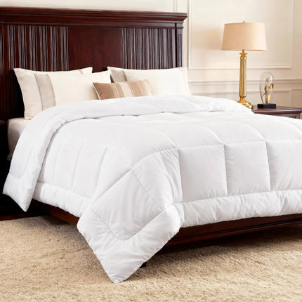 Cozy Comfort | Down Alternative Comforter with Box Stitch Design | Lightweight Bedding for Year-Round Comfort 7