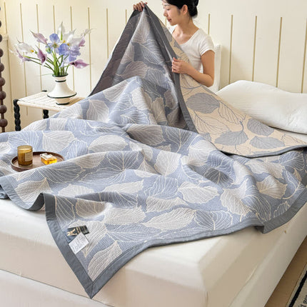 Cozy Comfort | Mulberry Leaf Cotton Blanket with Triple Gauze Layers | Lightweight Design for All-Season Use 1