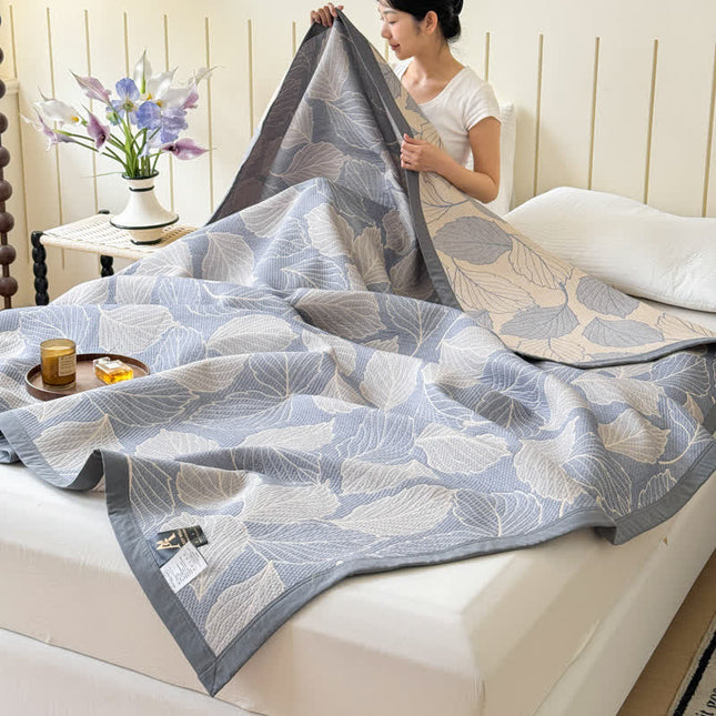 Cozy Comfort | Mulberry Leaf Cotton Blanket with Triple Gauze Layers | Lightweight Design for All-Season Use 1