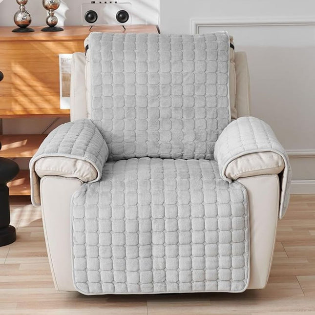 Cozy Comfort | Recliner Cover with Plush Texture & Arm Protection | Stretchable Fit for Ultimate Furniture Defense 1