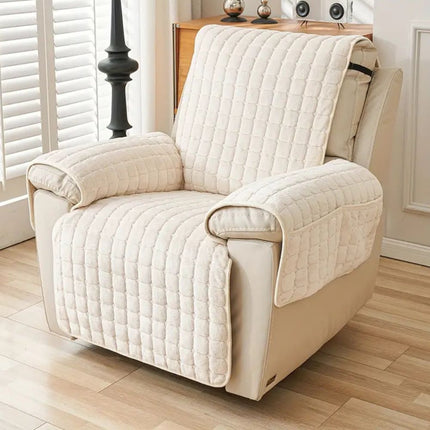 Cozy Comfort | Recliner Cover with Plush Texture & Arm Protection | Stretchable Fit for Ultimate Furniture Defense 4