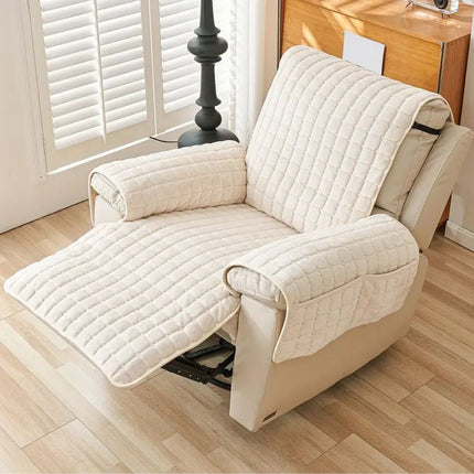 Cozy Comfort | Recliner Cover with Plush Texture & Arm Protection | Stretchable Fit for Ultimate Furniture Defense 5