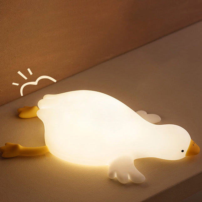Cozy Companion | Big White Goose LED Night Light with Soft Glow | Child-Safe Design for Comfort 0