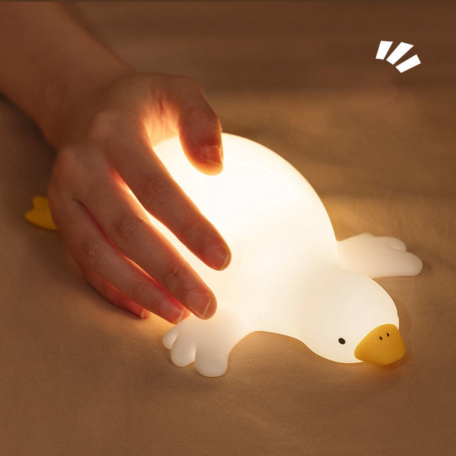 Cozy Companion | Big White Goose LED Night Light with Soft Glow | Child-Safe Design for Comfort 1