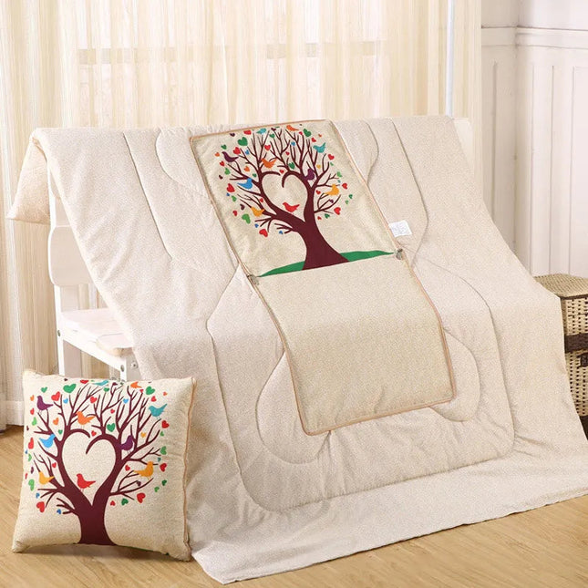 Cozy Convertible Pillow Quilt Combo Blanket with Soft Polyester Filling for Ultimate Comfort 0