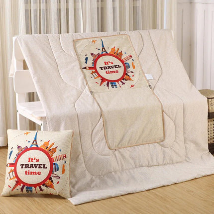 Cozy Convertible Pillow Quilt Combo Blanket with Soft Polyester Filling for Ultimate Comfort 1