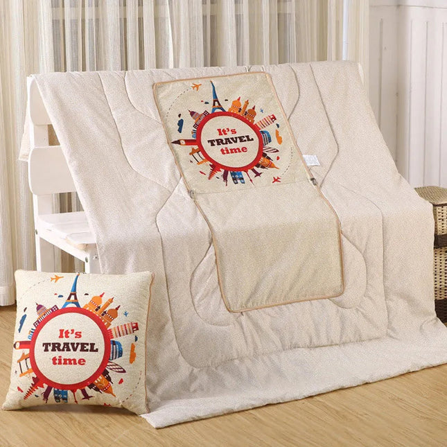 Cozy Convertible Pillow Quilt Combo Blanket with Soft Polyester Filling for Ultimate Comfort 1