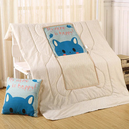 Cozy Convertible Pillow Quilt Combo Blanket with Soft Polyester Filling for Ultimate Comfort 14