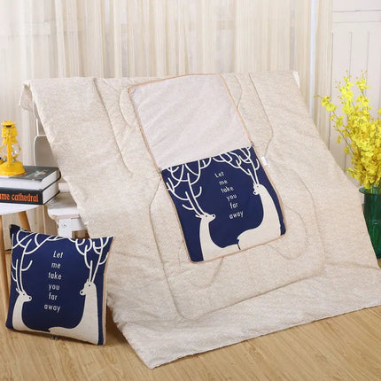 Cozy Convertible Pillow Quilt Combo Blanket with Soft Polyester Filling for Ultimate Comfort 7