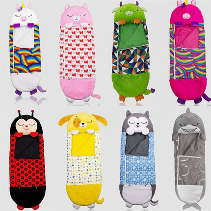 Cozy Critters | Kids Sleeping Bag with Animal Design & Pillow | Fun Comfort for Sleepovers 3