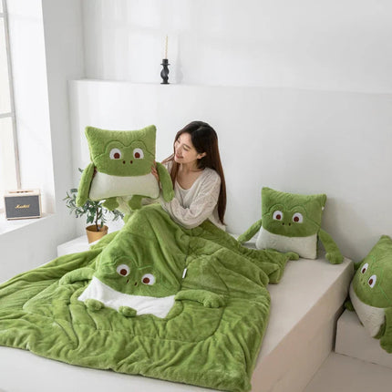 Cozy Dreams | Mini Monster Quilted Pillow Blanket with Soft Fabric | Versatile Comfort for Kids 2