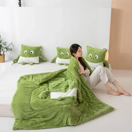 Cozy Dreams | Mini Monster Quilted Pillow Blanket with Soft Fabric | Versatile Comfort for Kids 3