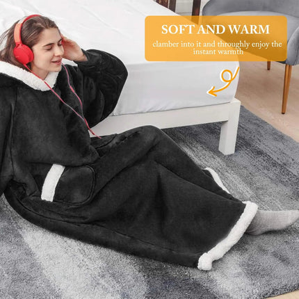 Cozy Giant | Oversized Hoodie Blanket with Soft Fleece Design | Wearable Comfort for Ultimate Relaxation 5