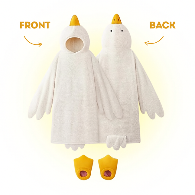 Cozy Goose | Men's Hooded Bathrobe with Soft Coral Fleece | Oversized Design for Ultimate Comfort 1