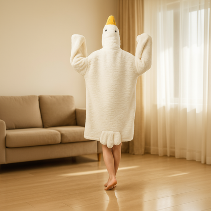 Cozy Goose | Men's Hooded Bathrobe with Soft Coral Fleece | Oversized Design for Ultimate Comfort 2