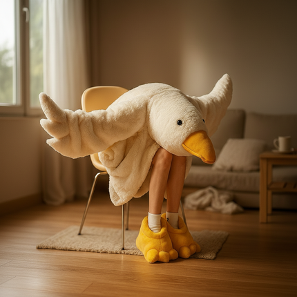 Cozy Goose | Men's Hooded Bathrobe with Soft Coral Fleece | Oversized Design for Ultimate Comfort 3