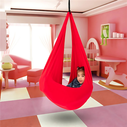 Cozy Hammock Swing | Soft Fabric Sensory Swing for Kids' Relaxation and Play 2