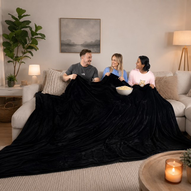 Cozy Haven | Oversized Ultra-Soft Blanket with Heat Regulation | Family-Sized Comfort for Movie Nights 0
