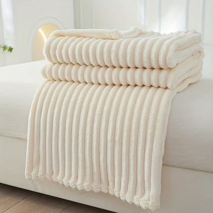 Cozy Haven | Soft Plush Blanket with Rib Pattern for Ultimate Warmth | Stylish Comfort for Chilly Evenings 4