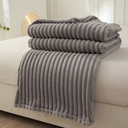 Cozy Haven | Soft Plush Blanket with Rib Pattern for Ultimate Warmth | Stylish Comfort for Chilly Evenings 7