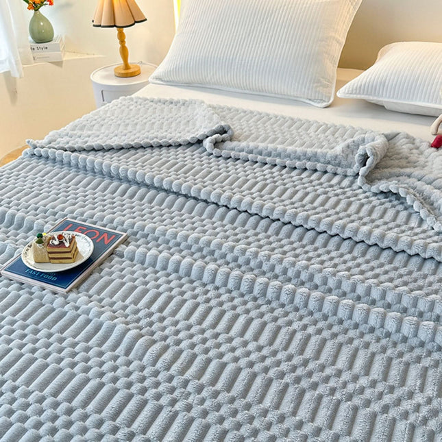 Cozy Haven | Throw Blanket with Ultra Soft Microfiber & Pebble Texture | Versatile Design for Year-Round Comfort 1